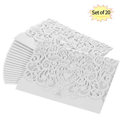 20pcsset Wedding Invitation Card Cover Pearl Paper Laser Cut Hollow Heart Pattern Invitation Cards Wedding Anniversary Supplies
20pcsset Wedding Invitation Card Cover Pearl Paper Laser Cut Hollow Heart Pattern Invitation Cards Wedding Anniversary Supplies