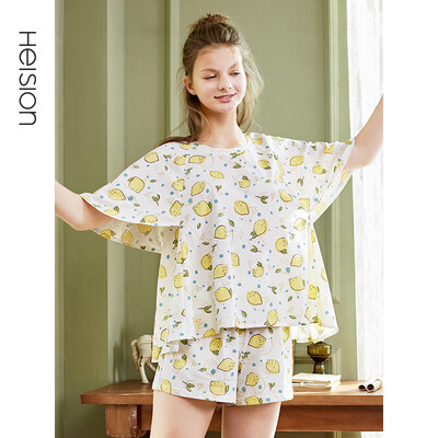 Haizhining pajamas women summer cotton thin short-sleeved shorts two-piece suit home service Korean fashion can wear 2019 spring&summer new H91XWJT026 white lemon full printing code
Haizhining pajamas women summer cotton thin short-sleeved shorts two-piece suit home service Korean fashion can wear 2019 spring&summer new H91XWJT026 white lemon full printing code