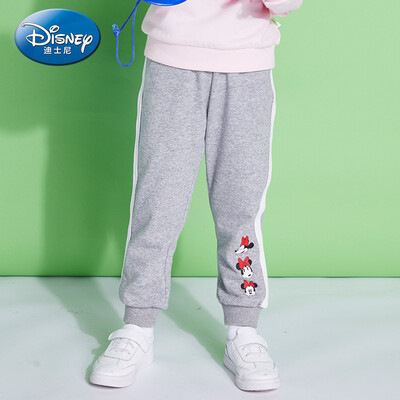 Disney Disney self-employed childrens wear girls middle&small childrens knit leggings to close the feet sports pants 2019 spring&summer new DA9168E4D02 in the gray ash 90