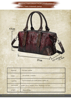 Real Cow Leather Ladies Handbags Women Genuine Hand Embossing Totes Shoulder Messenger Bags Hign Quality Designer Luxury Brand Bag
Real Cow Leather Ladies Handbags Women Genuine Hand Embossing Totes Shoulder Messenger Bags Hign Quality Designer Luxury Brand Bag