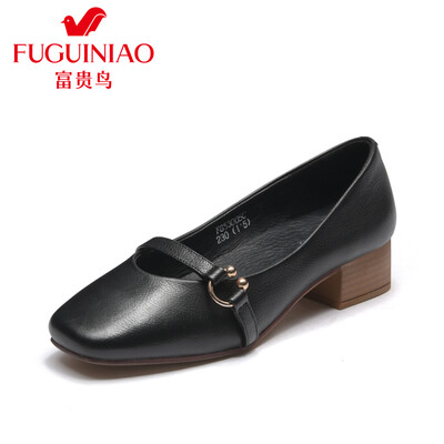 Fugui bird FUGUINIAO single shoes womens shoes ladies shoes thick with womens shoes thick with square head retro fashion comfortable set foot F853005C black 38
Fugui bird FUGUINIAO single shoes womens shoes ladies shoes thick with womens shoes thick with square head retro fashion comfortable set foot F853005C black 38