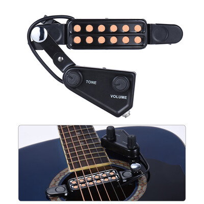 12-hole Acoustic Guitar Sound Hole Pickup Magnetic Transducer with Tone Volume Controller Audio Cable
12-hole Acoustic Guitar Sound Hole Pickup Magnetic Transducer with Tone Volume Controller Audio Cable