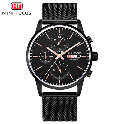 MINI FOCUS MF0180G Men Watch Quartz Stainless Steel Strap Simple Wristwatch Time Display Calendar Fashion Casual 3ATM Waterproof
MINI FOCUS MF0180G Men Watch Quartz Stainless Steel Strap Simple Wristwatch Time Display Calendar Fashion Casual 3ATM Waterproof