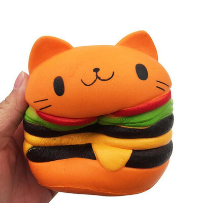 Relieve stress toy cat head burger food toy soft slow rebound release hand pillow toy
Relieve stress toy cat head burger food toy soft slow rebound release hand pillow toy
