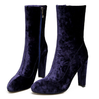 IDIFU Womens Chic Splicing Chunky High Heel Pointed Toe Side Zipper Velvet Mid Calf Boots
IDIFU Womens Chic Splicing Chunky High Heel Pointed Toe Side Zipper Velvet Mid Calf Boots