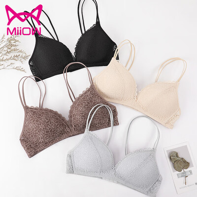 Cat MiiOW no steel ring thin cup bra sexy lace beauty back gathered bra girl small chest seamless underwear W5063 brown 70B
Cat MiiOW no steel ring thin cup bra sexy lace beauty back gathered bra girl small chest seamless underwear W5063 brown 70B