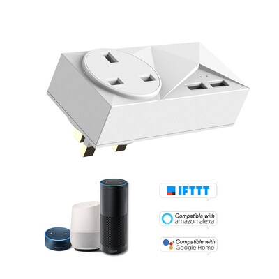 Wifi Smart Plug Mini Dual Outlets 2 USB Ports Smart Socket with Energy Monitoring & Timing FunctionVoice Control Compatible with
Wifi Smart Plug Mini Dual Outlets 2 USB Ports Smart Socket with Energy Monitoring & Timing FunctionVoice Control Compatible with