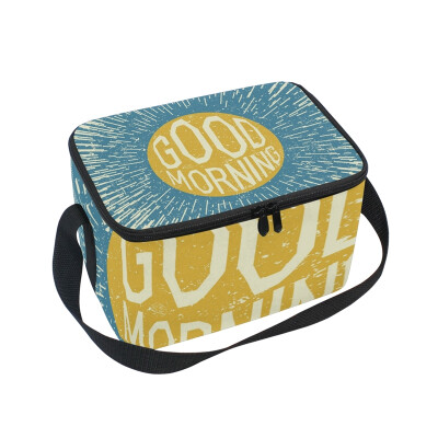 Lunch Box Insulated Lunch Bag Large Cooler Good Morning Pattern Tote Bagfor Kids Men Women
Lunch Box Insulated Lunch Bag Large Cooler Good Morning Pattern Tote Bagfor Kids Men Women
