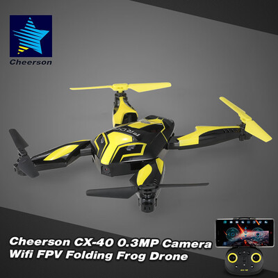 Cheerson CX-40 03MP Camera Wifi FPV Foldable Frog Drone Altitude Hold Optical Flow Sensor Programmable Selfie Quadcopter
Cheerson CX-40 03MP Camera Wifi FPV Foldable Frog Drone Altitude Hold Optical Flow Sensor Programmable Selfie Quadcopter