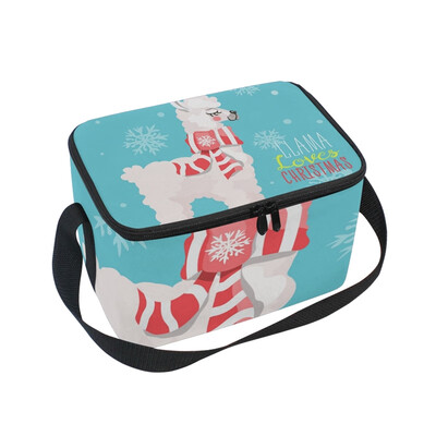 ALAZA Lunch Box Insulated Lunch Bag Large Cooler Merry Christmas Funny Llama Tote Bag
ALAZA Lunch Box Insulated Lunch Bag Large Cooler Merry Christmas Funny Llama Tote Bag