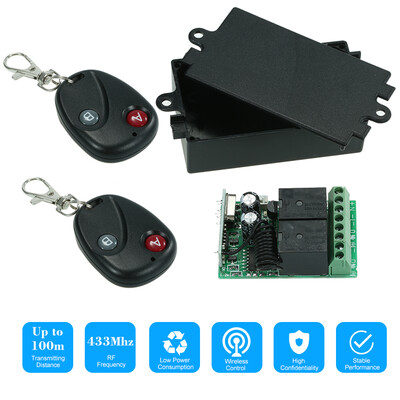 433Mhz DC 12V 2CH Universal 10A Relay Wireless Remote Control Switch Receiver Module&5PCS 2 Key RF 433 Mhz Transmitter Remote
433Mhz DC 12V 2CH Universal 10A Relay Wireless Remote Control Switch Receiver Module&5PCS 2 Key RF 433 Mhz Transmitter Remote