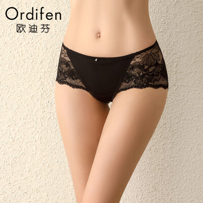 Ou Difen underwear bra 2019 new ladies sexy lace low waist comfortable seamless boxer briefs XP9602 black
Ou Difen underwear bra 2019 new ladies sexy lace low waist comfortable seamless boxer briefs XP9602 black