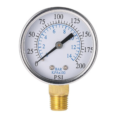 50mm 0200psi 014bar Pool Filter Water Pressure Dial Hydraulic Pressure Gauge Meter Manometer 14" NPT Thread
50mm 0200psi 014bar Pool Filter Water Pressure Dial Hydraulic Pressure Gauge Meter Manometer 14" NPT Thread