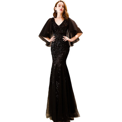 2019 New Sexy V-neck Mermaid Dress Short Sleeve Vintage Evening Dresses Bling Bling Sequin Party Prom Evening Dress
2019 New Sexy V-neck Mermaid Dress Short Sleeve Vintage Evening Dresses Bling Bling Sequin Party Prom Evening Dress