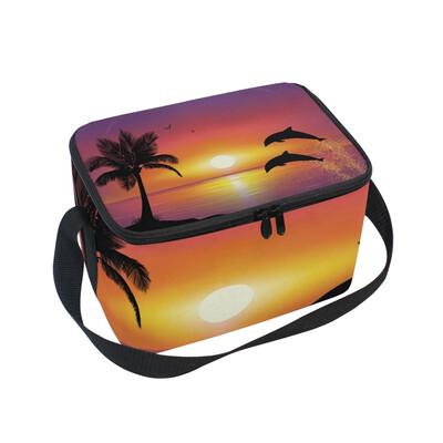 Lunch Box Insulated Lunch Bag Large Cooler Sunsey Dolphin Palm Tote Bagfor Kids Men Women
Lunch Box Insulated Lunch Bag Large Cooler Sunsey Dolphin Palm Tote Bagfor Kids Men Women