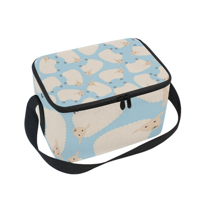 ALAZA Lunch Box Sheep Pattern Insulated Lunch Bag Large Cooler Tote Bagfor Men Women
