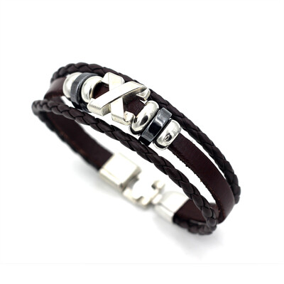 Fashion Multi-layer Leather Rope Alloy Pendant Bead Woven Bracelet Casual Style for Male&Female
Fashion Multi-layer Leather Rope Alloy Pendant Bead Woven Bracelet Casual Style for Male&Female