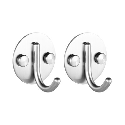 2pcsset SS Wall-mounted Hooks Stainless Steel Hooks Space-saving Single Wall Hook Multifunctional Clothes Hook Single Hook Set
2pcsset SS Wall-mounted Hooks Stainless Steel Hooks Space-saving Single Wall Hook Multifunctional Clothes Hook Single Hook Set
