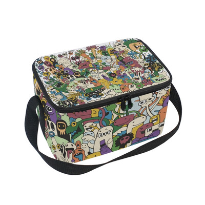 ALAZA Insulated Lunch Box Funny Monsters Lunch Bag for Men Women Portable Tote Bag Cooler Bag
ALAZA Insulated Lunch Box Funny Monsters Lunch Bag for Men Women Portable Tote Bag Cooler Bag