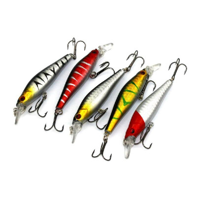 5pcs Simulated Fishing Lures Plastic Pop Hard Minnow Wobblers Crankbait Baits with Triple Hooks Tools of Angling
5pcs Simulated Fishing Lures Plastic Pop Hard Minnow Wobblers Crankbait Baits with Triple Hooks Tools of Angling