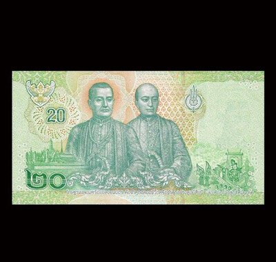 Thailand 20 Thai baht Banknote new type King Maha Vajiralongkorn
Thailand 20 Thai baht Banknote new type King Maha Vajiralongkorn