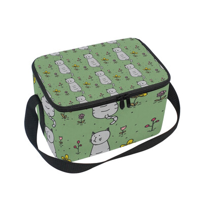 ALAZA Insulated Lunch Box Green Flower Cats Lunch Bag for Men Women Portable Tote Bag Cooler Bag
ALAZA Insulated Lunch Box Green Flower Cats Lunch Bag for Men Women Portable Tote Bag Cooler Bag