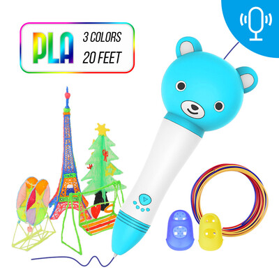 3D Pen with PLA Filament Refills Voice Prompts 3D Printing Drawing Pen Extruding Speed Control Perfect Gift for Kids Adults DIY Ar
3D Pen with PLA Filament Refills Voice Prompts 3D Printing Drawing Pen Extruding Speed Control Perfect Gift for Kids Adults DIY Ar