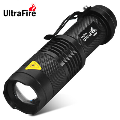 UltraFire UK - 68 Cree Q5 300Lm Waterproof LED Flashlight Adjustable Focus