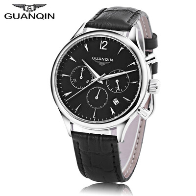 GUANQIN GS19023 Men Quartz Watch Decorative Sub-dial Date 3ATM Genuine Leather Band Wristwatch 
GUANQIN GS19023 Men Quartz Watch Decorative Sub-dial Date 3ATM Genuine Leather Band Wristwatch