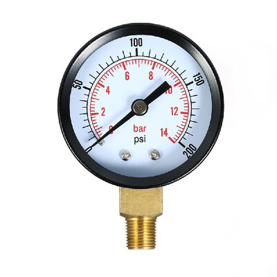 0200psi 014bar Dual Scale Mechanical Pressure Gauge Pool Filter Aquarium Water Air Pressure Gauge Meter 18 inch NPT Bottom Moun
0200psi 014bar Dual Scale Mechanical Pressure Gauge Pool Filter Aquarium Water Air Pressure Gauge Meter 18 inch NPT Bottom Moun