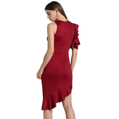 2019 Summer Spring Sexy Sleeveless cold shoulder Lotus Leaf Edge Dresses for Women
2019 Summer Spring Sexy Sleeveless cold shoulder Lotus Leaf Edge Dresses for Women