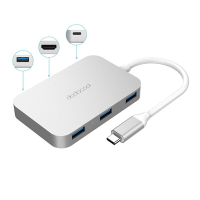 dodocool 6-in-1 Aluminum Alloy Multifunction USB-C Hub with Type-C Power Delivery 4K Video HD Output Port&4 SuperSpeed USB 30
dodocool 6-in-1 Aluminum Alloy Multifunction USB-C Hub with Type-C Power Delivery 4K Video HD Output Port&4 SuperSpeed USB 30