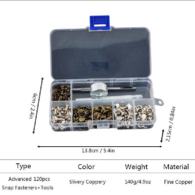 Snap Fasteners Tools Kit Leather Rivets Set with Fixing Tools 120pcs240pcs Craft Snaps Fastener Button Press Studs
Snap Fasteners Tools Kit Leather Rivets Set with Fixing Tools 120pcs240pcs Craft Snaps Fastener Button Press Studs
