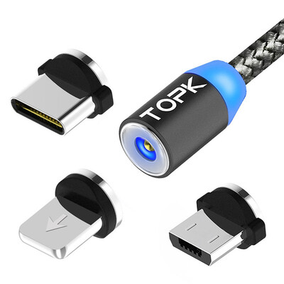 TOPK LED Indicator Magnetic Upgraded Reflective Nylon Braided Micro USB Charger Cable Micro & iPhone& type-C Cable
TOPK LED Indicator Magnetic Upgraded Reflective Nylon Braided Micro USB Charger Cable Micro & iPhone& type-C Cable