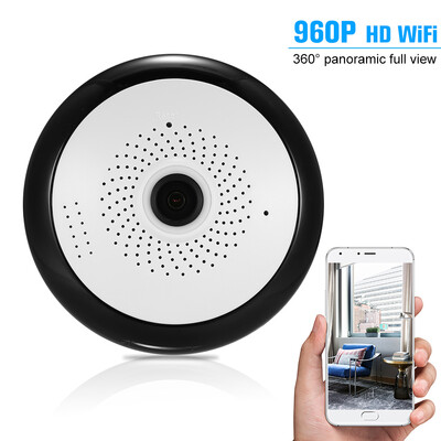 Wireless 960P HD Mini Panoramic Fish Eye 360 Degree WIFI Camera 13 Megapixels IP Cloud Camera 3pcs IR Lamps Night Vision IR-CUT C
Wireless 960P HD Mini Panoramic Fish Eye 360 Degree WIFI Camera 13 Megapixels IP Cloud Camera 3pcs IR Lamps Night Vision IR-CUT C