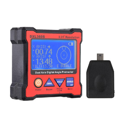 DXL360S Dual Axis Digital Angle Protractor with 5 Side Magnetic Base High-precision Dual-axis Digital Display Level Gauge 100-24
DXL360S Dual Axis Digital Angle Protractor with 5 Side Magnetic Base High-precision Dual-axis Digital Display Level Gauge 100-24