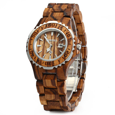 BEWELL ZS-100BL Wooden Women Quartz Watch with Luminous Hands Metal Case 30M Water Resistance
BEWELL ZS-100BL Wooden Women Quartz Watch with Luminous Hands Metal Case 30M Water Resistance