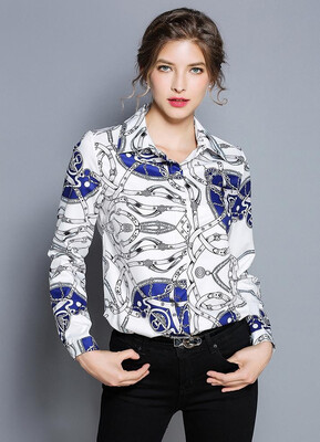L XL XXL elegant new autumn 2018 women blouse shirt long sleeve white blue print office lady top
L XL XXL elegant new autumn 2018 women blouse shirt long sleeve white blue print office lady top