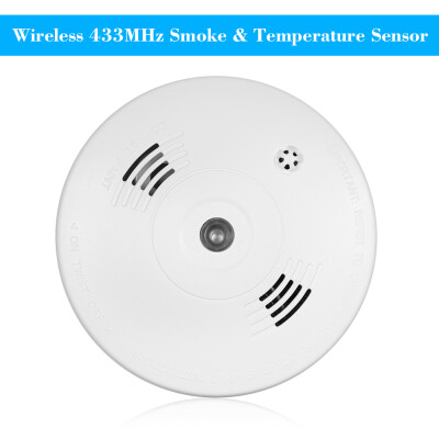 Wireless 433MHz Smoke Fire Detector Photoelectronic Temperature Sensor Inside Fire Alert Security Alarm For Home KitchenStoreHot
Wireless 433MHz Smoke Fire Detector Photoelectronic Temperature Sensor Inside Fire Alert Security Alarm For Home KitchenStoreHot