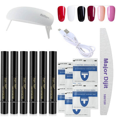 Major Dijit 1 Set Nail Art Tools Manicure Tool 6 Colors 5ml One Step Nail Gel UV Lamp Dryer Nail Gel Kit
Major Dijit 1 Set Nail Art Tools Manicure Tool 6 Colors 5ml One Step Nail Gel UV Lamp Dryer Nail Gel Kit