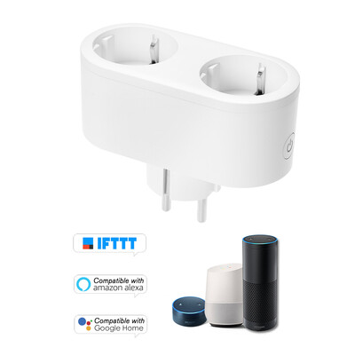 Smart WiFi Socket EU Type E with Dual Outlet Remote Control by Smart Phone from Anywhere Timing Function Voice Control Compatible
Smart WiFi Socket EU Type E with Dual Outlet Remote Control by Smart Phone from Anywhere Timing Function Voice Control Compatible