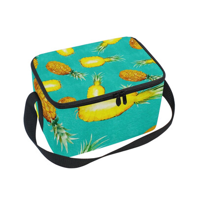 ALAZA Lunch Box Insulated Lunch Bag Large Cooler Pineapple On Bright Green Background Tote Bag
ALAZA Lunch Box Insulated Lunch Bag Large Cooler Pineapple On Bright Green Background Tote Bag