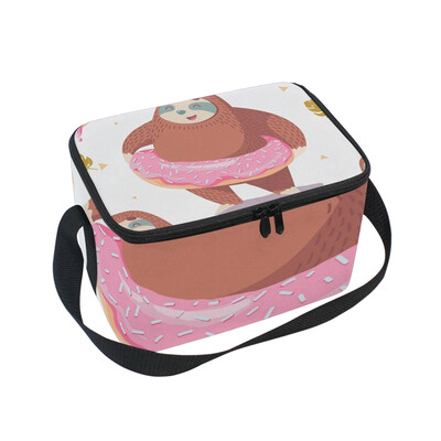 ALAZA Lunch Box Insulated Lunch Bag Large Cooler Sloth Donut And Tropical Leaves Tote Bag
ALAZA Lunch Box Insulated Lunch Bag Large Cooler Sloth Donut And Tropical Leaves Tote Bag