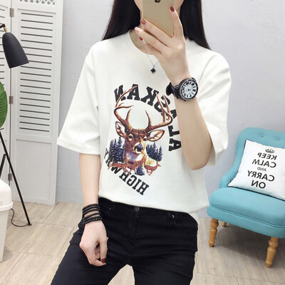 JOY OF JOY Jingdong Womens 2019 New Summer Short Sleeve T-Shirt Loose Short Sleeve Top Cartoon Deer Print T-Shirt Female JWTD191863 White 2XL
JOY OF JOY Jingdong Womens 2019 New Summer Short Sleeve T-Shirt Loose Short Sleeve Top Cartoon Deer Print T-Shirt Female JWTD191863 White 2XL
