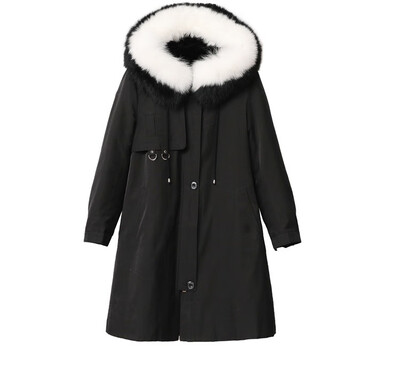 Big fox fur collar hooded to overcome female long section rex rabbit fur liner fur 90242
Big fox fur collar hooded to overcome female long section rex rabbit fur liner fur 90242