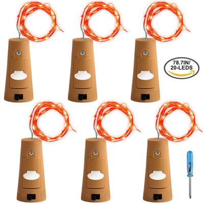 Supli 6 Pack 12M 2M x 6 120led with Screwdriver A Bottle Lights Fairy String Lights Warm White
Supli 6 Pack 12M 2M x 6 120led with Screwdriver A Bottle Lights Fairy String Lights Warm White