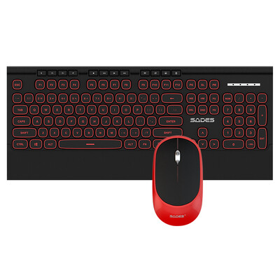 Sades V3030 wireless mute keyboard&mouse set retro light chocolate button mouse&keyboard set office home notebook desktop computer black red
Sades V3030 wireless mute keyboard&mouse set retro light chocolate button mouse&keyboard set office home notebook desktop computer black red