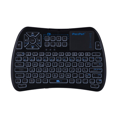 iPazzPort KP81061 Mini Wireless Keyboard 24G Air Mouse Remote Control with Touchpad LED Backlit Rechargable Li-ion Battery USB ca
iPazzPort KP81061 Mini Wireless Keyboard 24G Air Mouse Remote Control with Touchpad LED Backlit Rechargable Li-ion Battery USB ca
