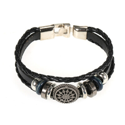 Fashion Jewelry Bracelet Unisex Braided Bracelet Retro Leather Bracelets 4