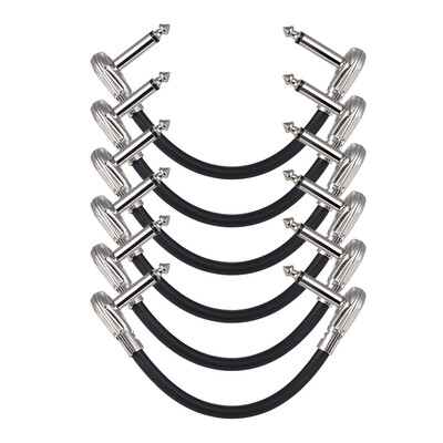 ammoon 30cm 12in Guitar Effect Pedal Instrument Patch Cable 14" Silver Right-angle Plug Black PVC Jacket 6-Pack
ammoon 30cm 12in Guitar Effect Pedal Instrument Patch Cable 14" Silver Right-angle Plug Black PVC Jacket 6-Pack